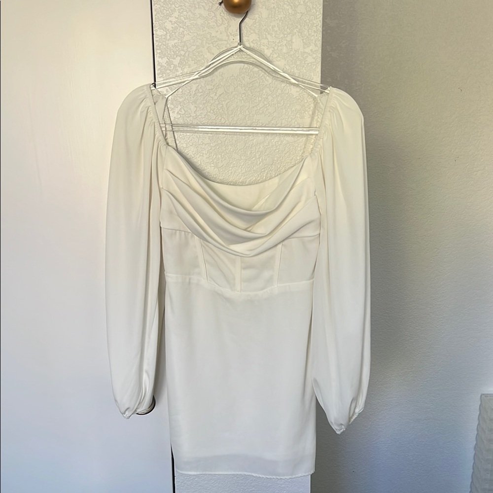 White Long Sleeve Dress